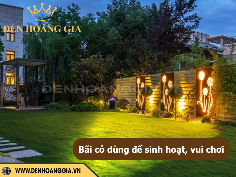 Bãi cỏ dùng để sinh hoạt, vui chơi