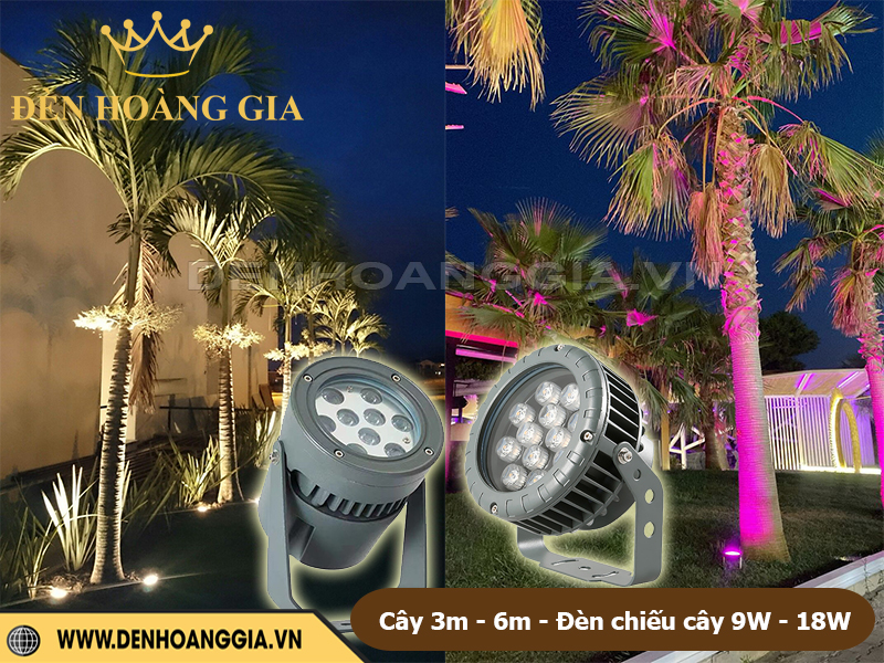 Cây cao trung bình 3-6m lắp đèn 9w - 18w