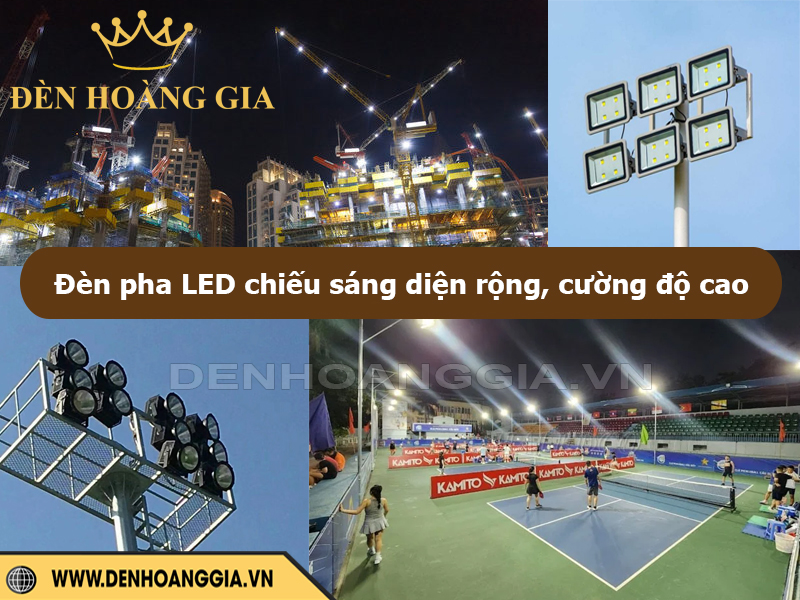 Đèn pha led chiếu sáng diện rộng, cường độ cao