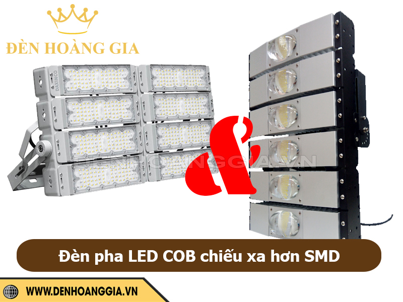Đèn pha led COB chiếu xa hơn SMD