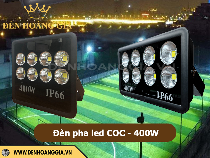 Đèn pha led COC 400W cho sân bóng đá mini
