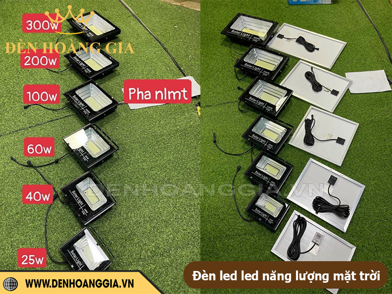 Đèn pha led năng lượng mặt trời chiếu sân vườn