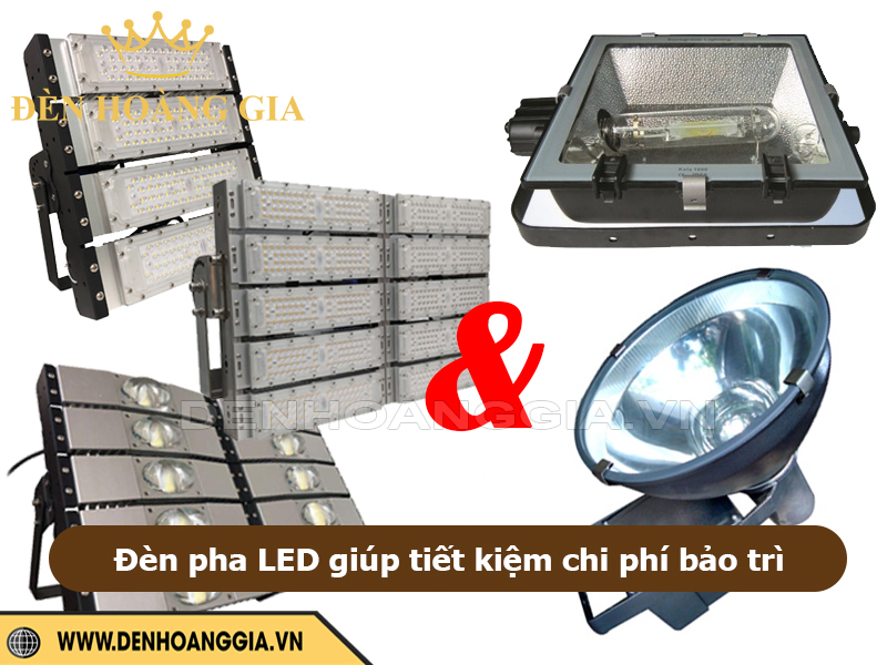 Đèn pha led tiết kiệm chi phí bảo trì