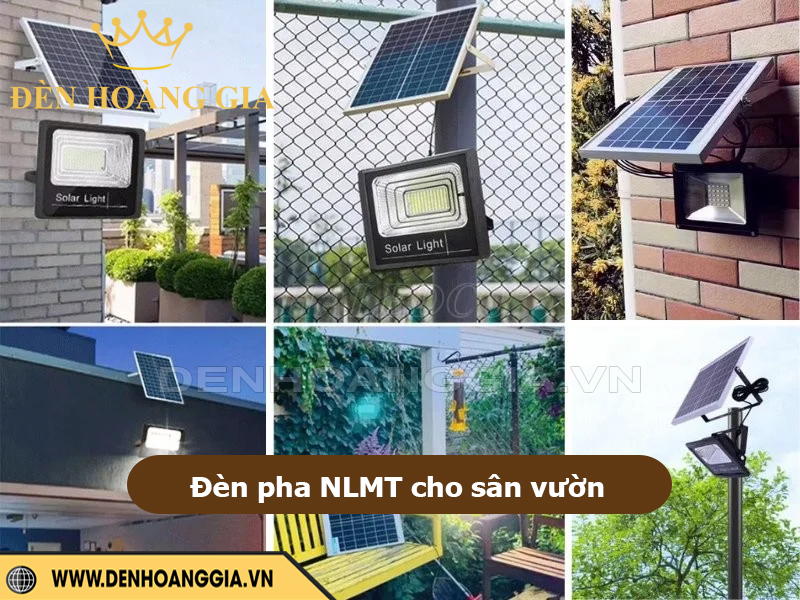 Đèn pha năng lượng mặt trời cho sân vườn