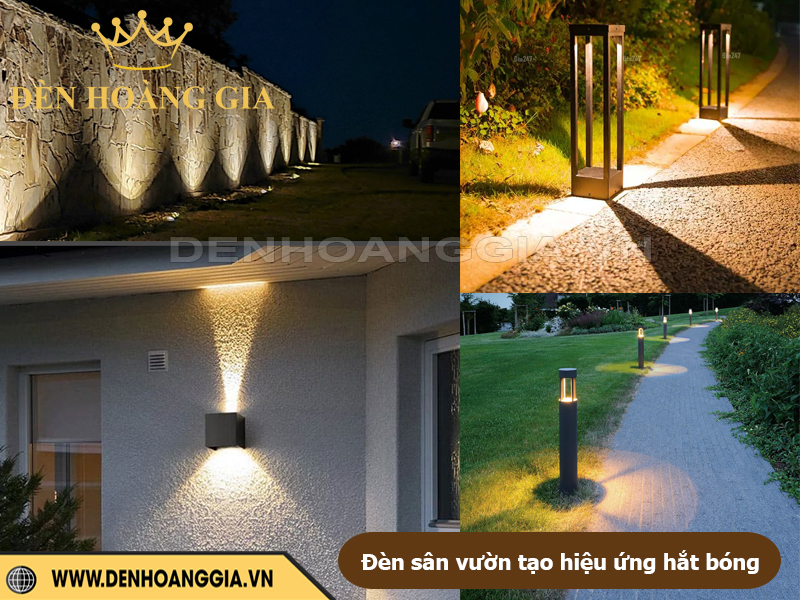 Đèn sân vườn tạo hiệu ứng hắt bóng