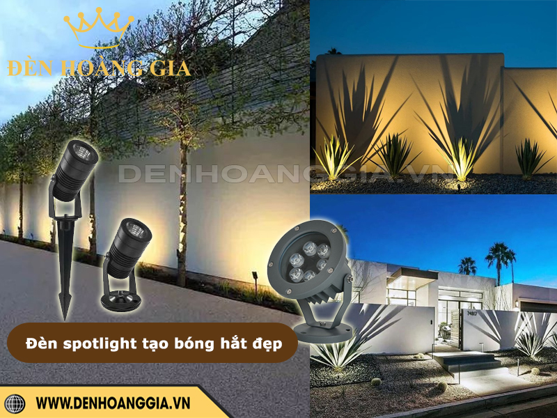 Đèn spotlight chiếu hắt chân tường