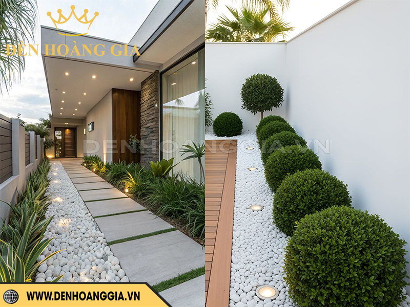 Lắp đèn chiếu cây âm đấy 6W - 9W cho cây trồng trong bồn hoặc ven lối đi