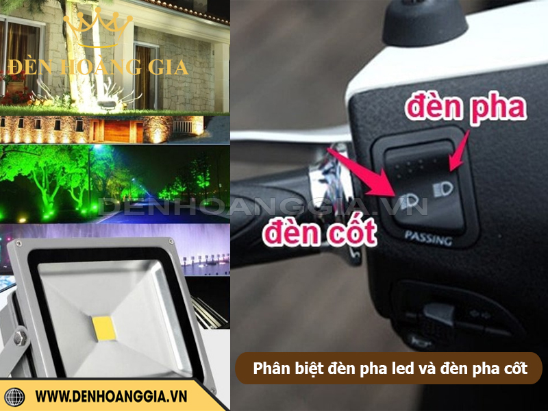 Phân biệt đèn pha led và đèn pha cốt