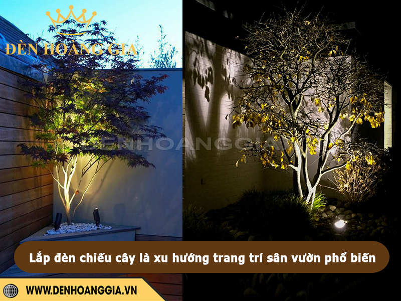 Xu hướng lắp đèn chiếu cây