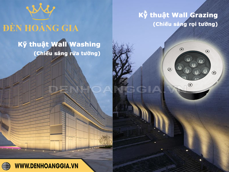 So sánh chiếu sáng rọi tường và rửa tường