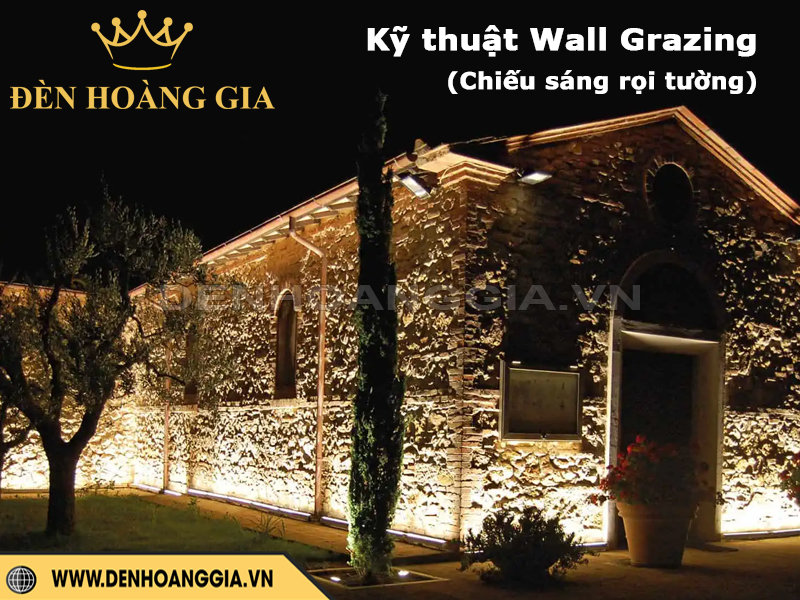 Chiếu sáng rọi tường với đèn led thanh