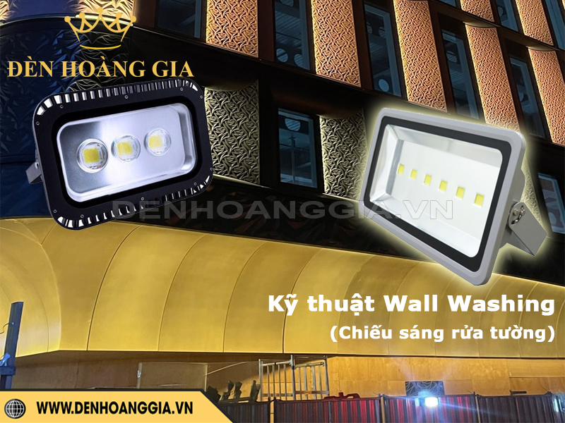 Đèn pha led chiếu sáng mặt tiền tòa nhà