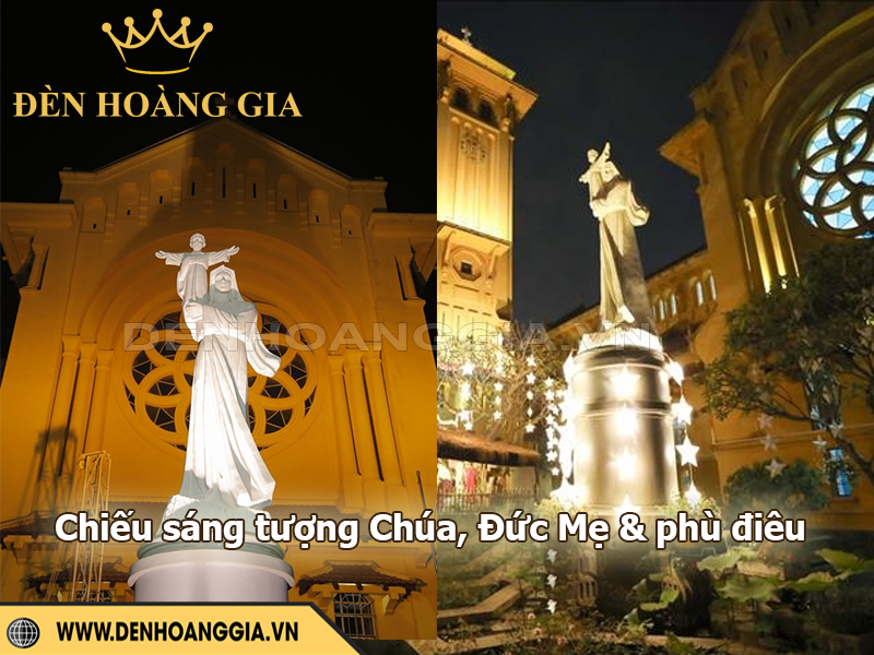 Chiếu sáng tượng chúa nâng cao tính thẩm mỹ và trải nghiệm tâm linh