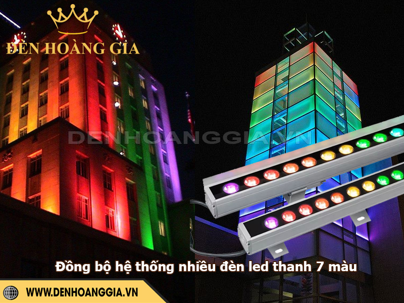 Dễ dàng động bộ hệ thống nhiều đèn led thanh 7 màu