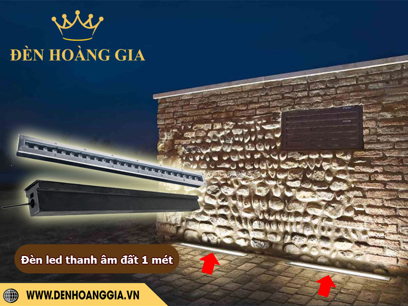 Đèn led thanh âm đất 1 mét chiếu hắt chân tường
