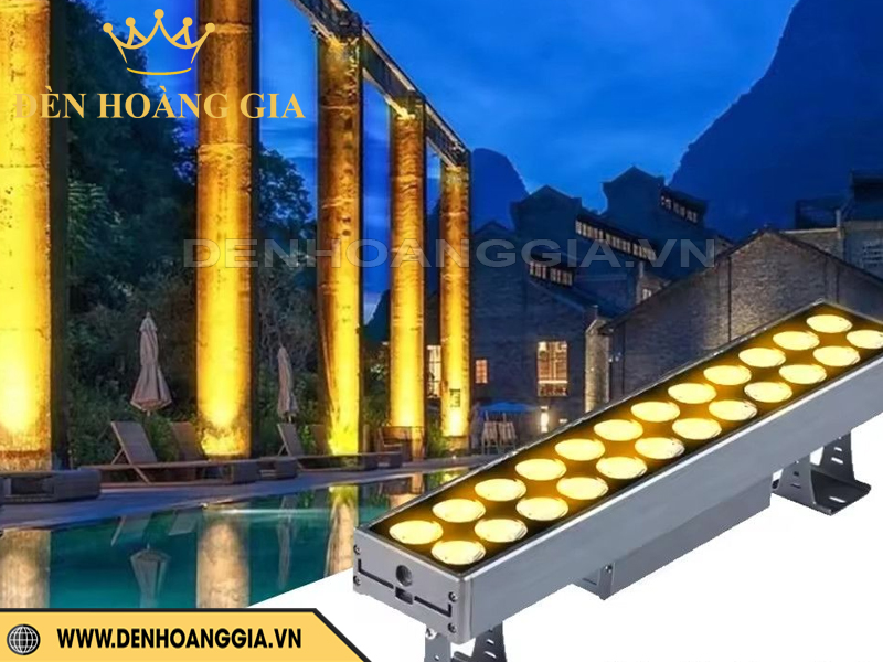 Đèn led thanh chiếu cột trụ ngoài trời