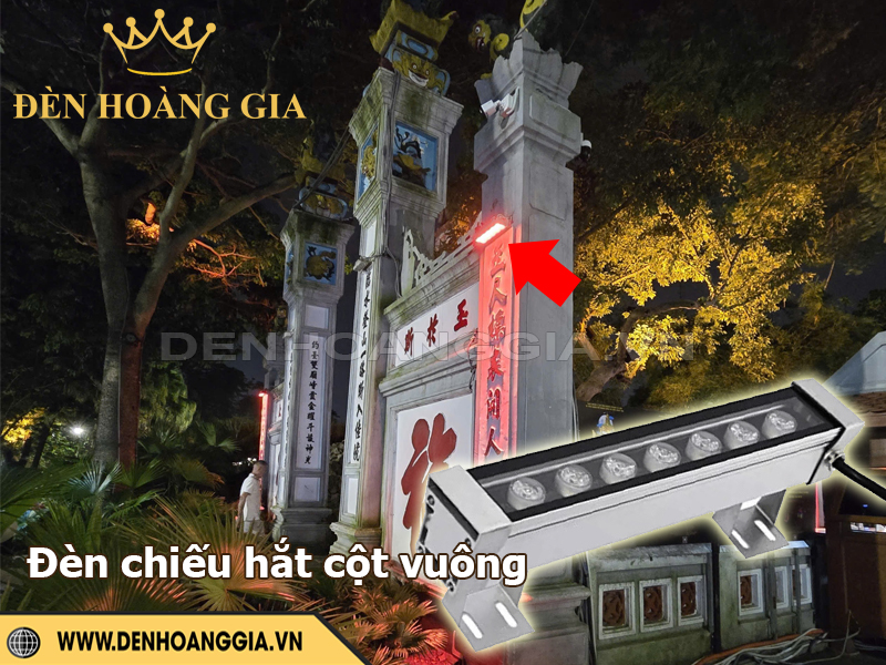 Đèn led thanh chiếu hắt cột vuông