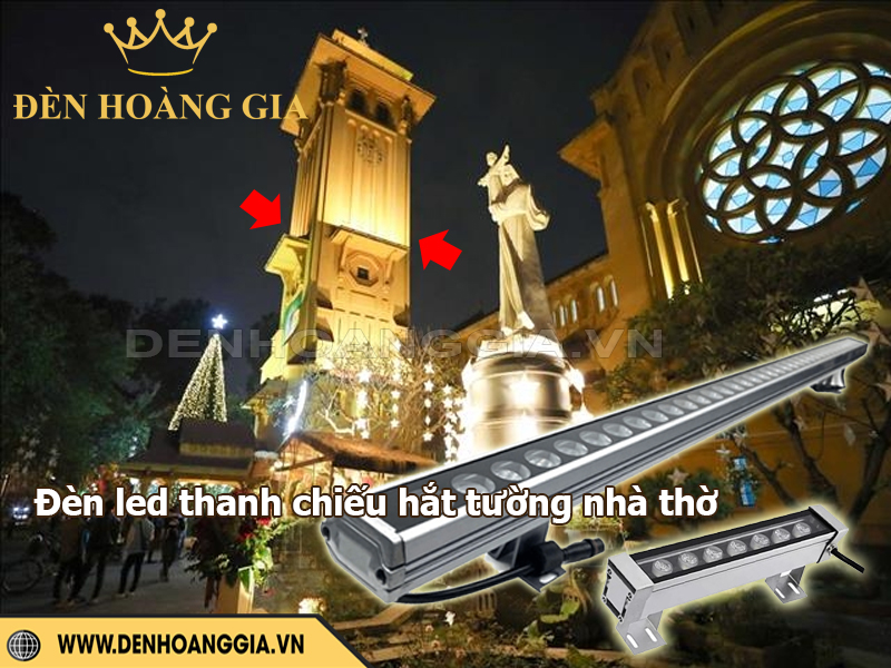 Đèn led thanh chiếu hắt nhà thờ