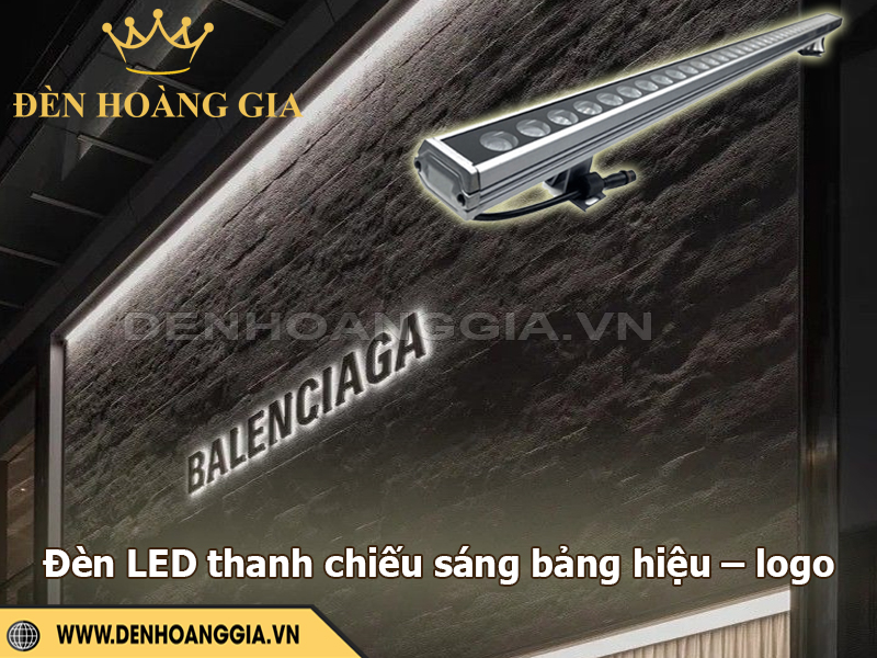 Chiếu sáng bảng hiệu – logo mặt tiền bằng đèn LED thanh