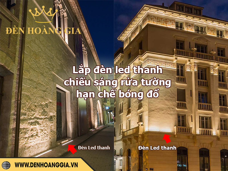 Đèn led thanh chiếu sáng rửa tường hiệu quả