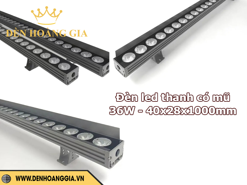 Đèn led thanh có mũ 36W