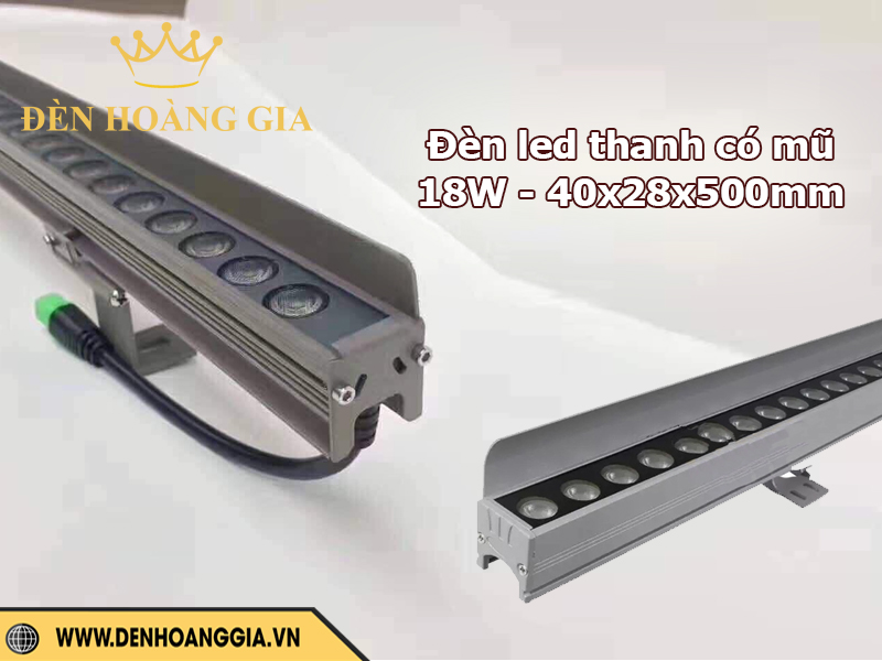 Đèn led thanh có mũ 18W