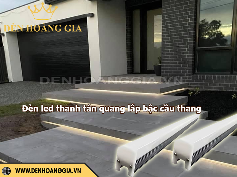 Đèn led thanh tán quang lắp bậc cầu thang
