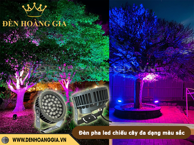 Đèn chiếu cây công suất lớn đa dạng màu sắc