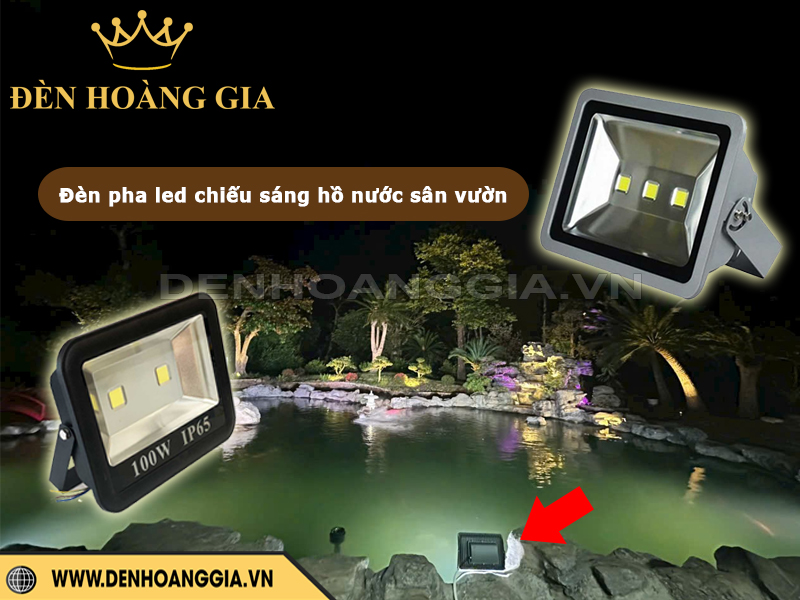 Đèn pha led chiếu sáng hồ nước