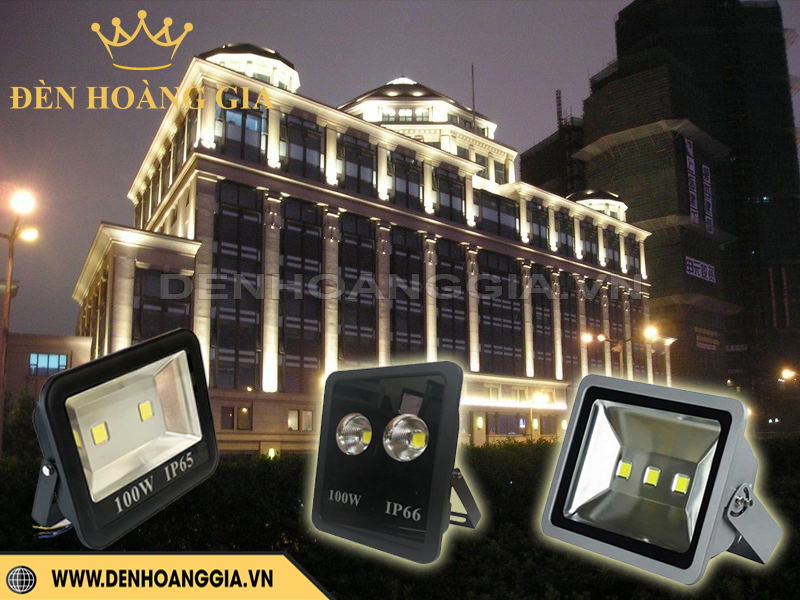 Đèn pha led chiếu sáng mặt tiền công trình