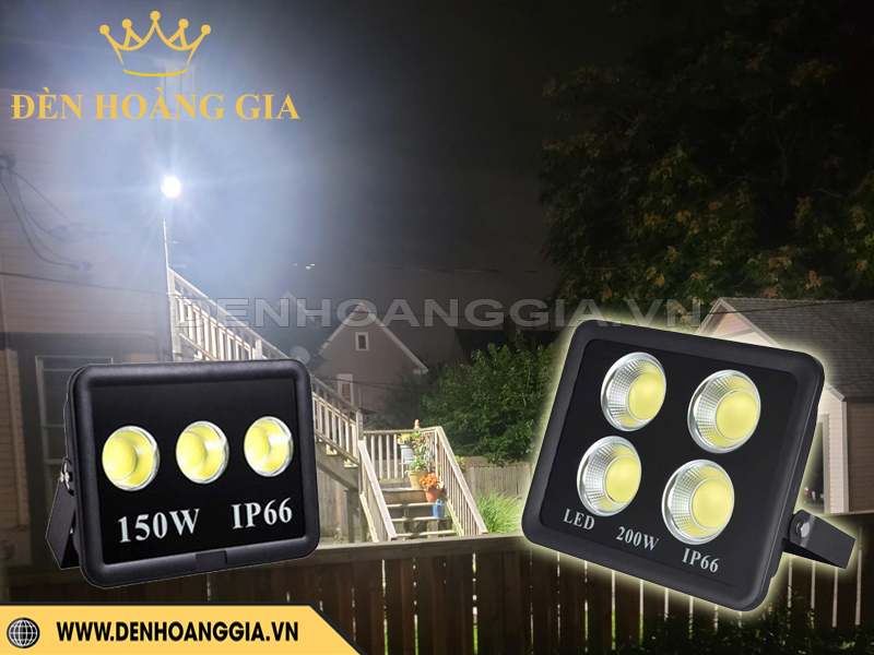 Đèn pha led chóa cốc chiếu sáng cảnh quan