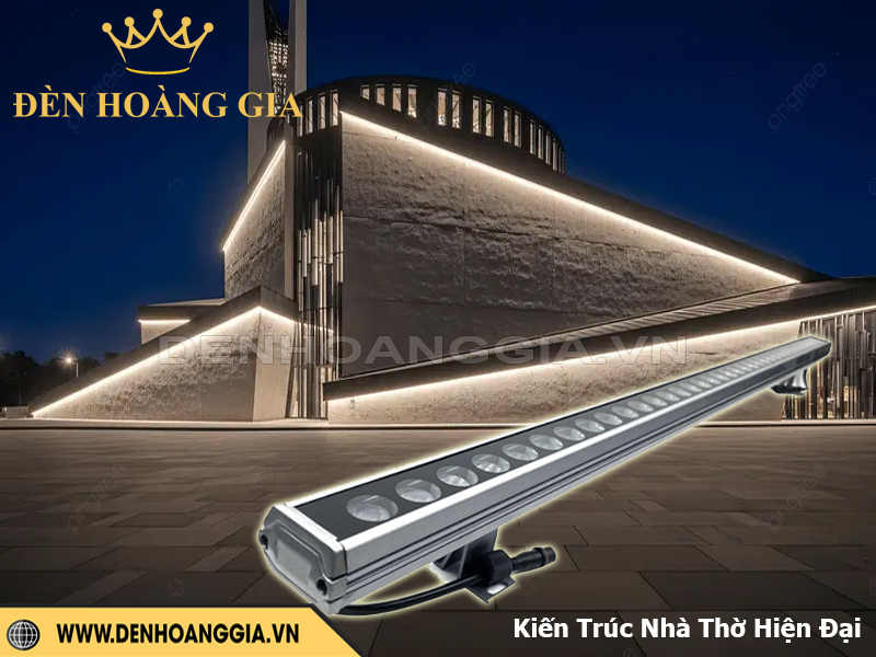 Nhà thờ hiện đại lắp đèn led thanh