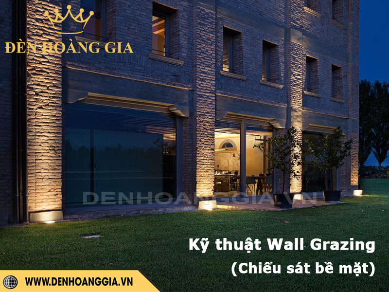 Kỹ thuật Wall Grazing chiếu sắt bề mặt tường