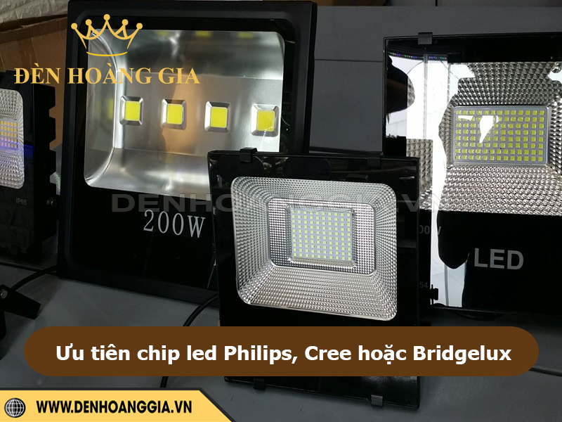 Ưu tiên đèn pha led có chip led từ các thương hiệu cao cấp