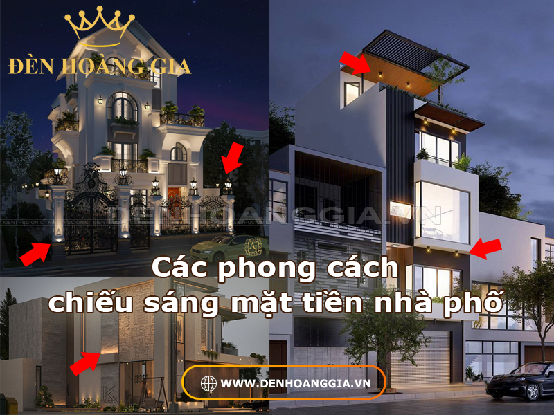 Các phong cách chiếu sáng mặt tiền nhà phố