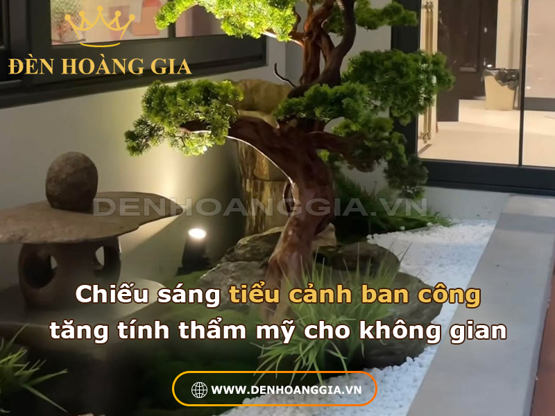 Chiếu sáng tiểu cảnh ban công