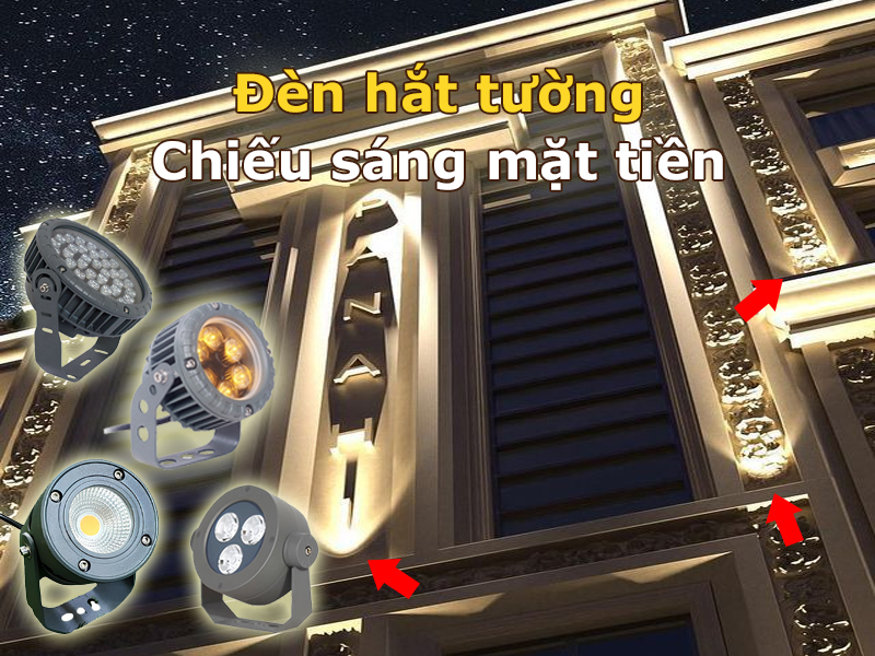 Đèn hắt tường mặt tiền
