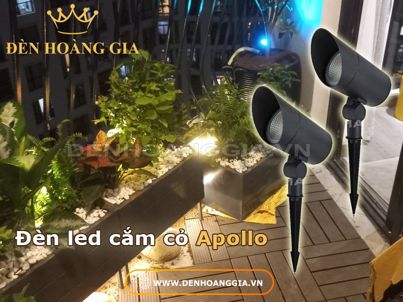Đèn led cắm cỏ Apollo chiếu sáng tiểu cảnh ban công