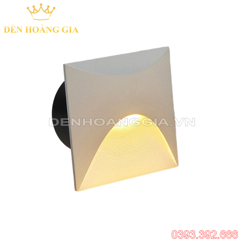 Đèn led chân cầu thang vuông 3w (Mặt trắng – Ngoài trời)