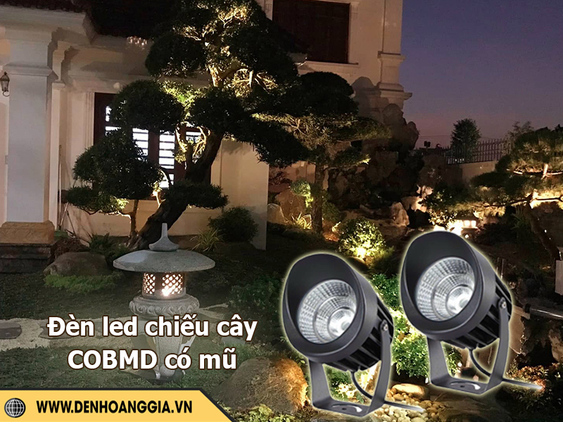 Đèn led chiếu cây Spotlight COBMD có mũ