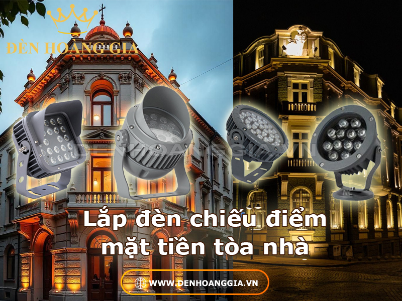 Đèn led chiếu điểm mặt tiền tòa nhà