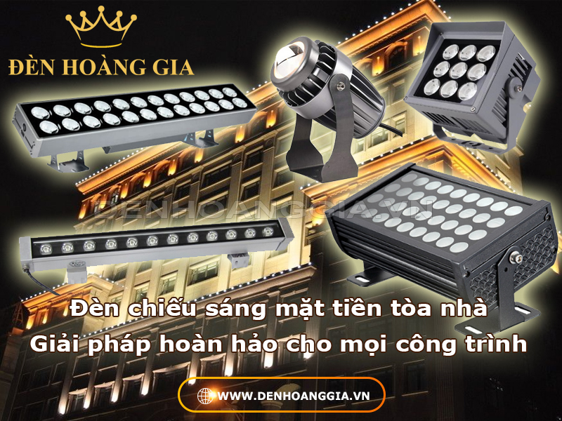 Đèn led mặt tiền tòa nhà