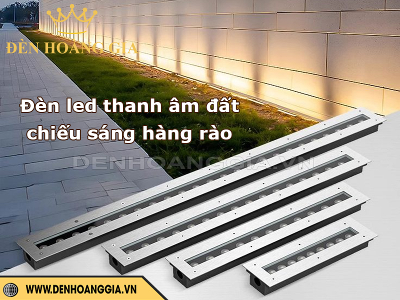 Đèn led thanh âm đất chiếu hắt hàng rào
