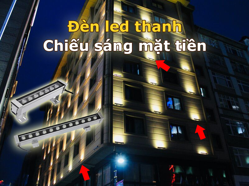 Đèn led thanh chiếu sáng mặt tiền