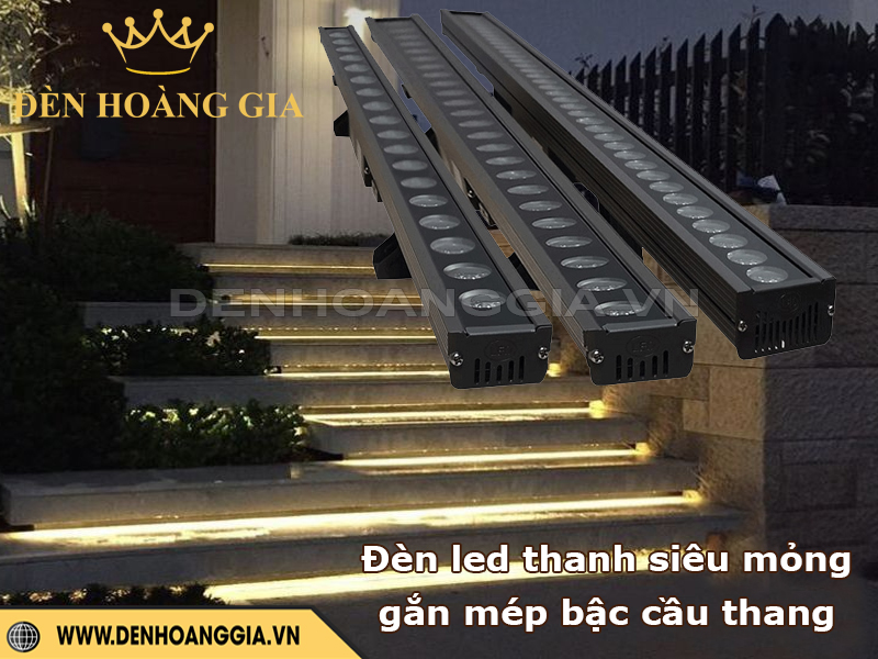 Đèn led thanh siêu mỏng gắn mép bậc cầu thang