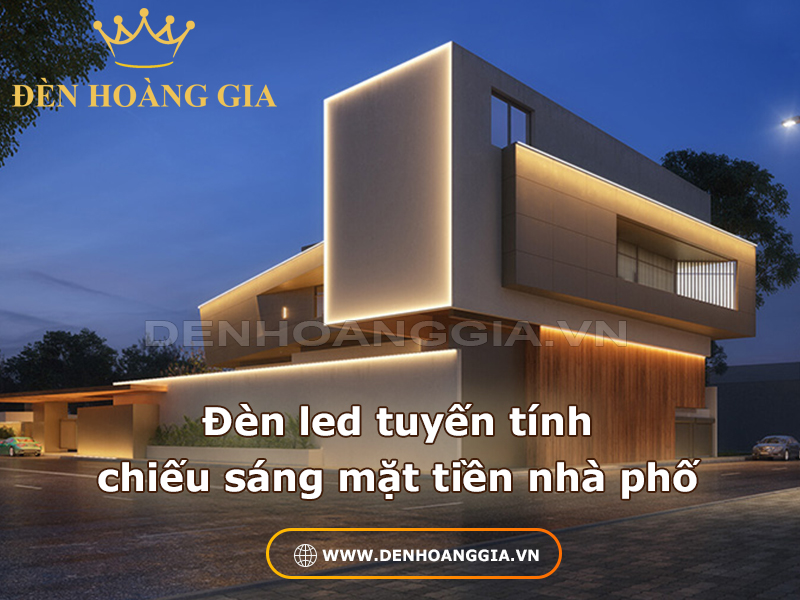 Đèn led thanh tuyến tính chiếu sáng mặt tiền nhà phố