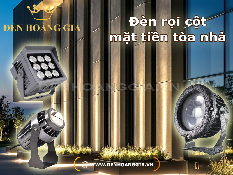Đèn rọi cột mặt tiền tòa nhà