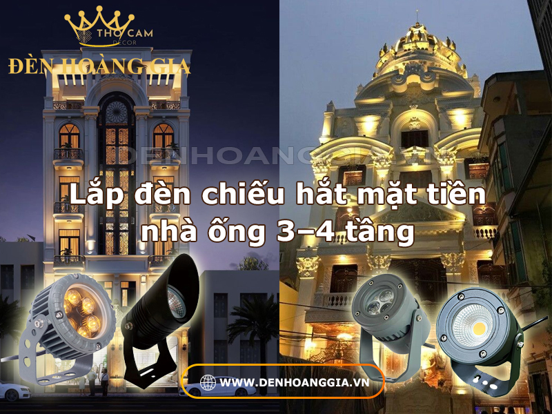 Giải pháp chiếu sáng mặt tiền với đèn hắt tường