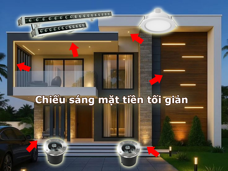 Chiếu sáng mặt tiền tối giản – Tôn vinh trọn vẹn kiến trúc gốc