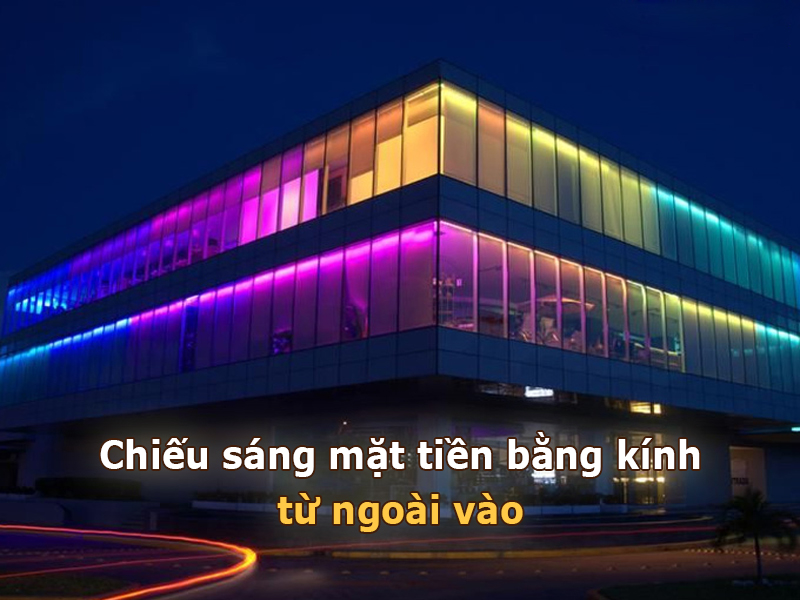 Chiếu sáng mặt tiền từ ngoài vào